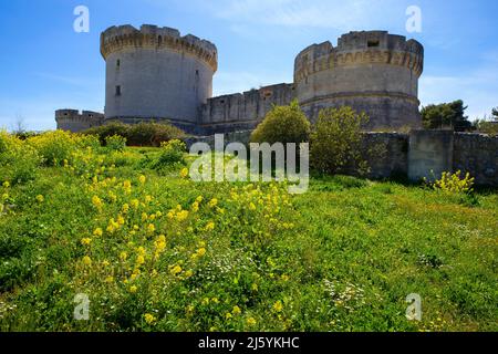 Castello Tramontano (Castello Tramontano) incompiuto a Matera, Basilicata, Italia. Foto Stock