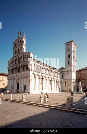 Lucca, S. Michele, Blick von Südwesten Foto Stock