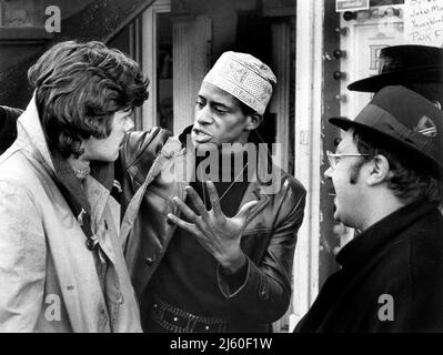 Michael Sarrazin, Antonio Vargas, Roger Robinson, on-set del film, 'Believe in Me', MGM, 1971 Foto Stock