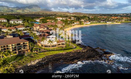 Sheraton Kauai Resort, Kiahuna Beach, Koala, Kauai, Hawaii Foto Stock