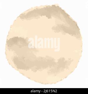 macchia acquerello con gocciolamenti e macchie di sbavatura, elemento vettoriale disegnato a mano Illustrazione Vettoriale