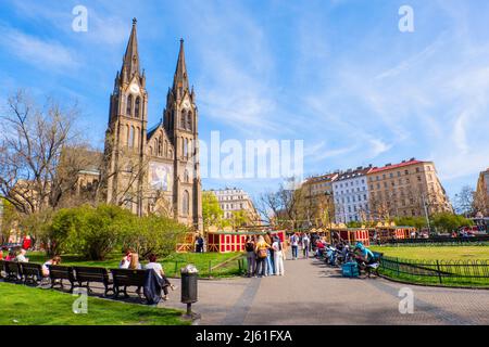 Namesti miru, Praga, Repubblica Ceca Foto Stock