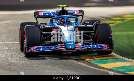 Circuito Albert Park Grand Prix, Melbourne, Australia. 09 Apr 2022. Esteban OCON (fra) del team Alpine durante le Qualifiche. Corleve/Alamy Stock Photo Foto Stock