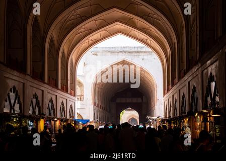 Porta di Lahori, Forte Rosso, Delhi Foto Stock
