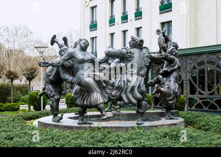 Berikaoba Sculpture Group a Tbilisi/Georgia Foto Stock