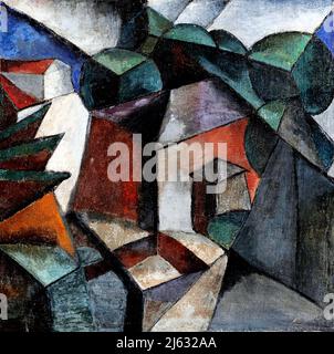 Lyubov Popova (Любовь Попова) pittura - senza titolo (1915) Foto Stock