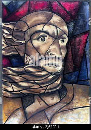 Art - Richard Nicolaus Roland Holst Painting - Ontwerp voor raam in het Noordertransept in de Dom te Utrecht 47 (ca. 1878-1938) Foto Stock