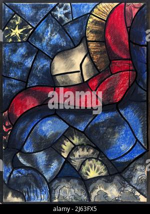 Art - Richard Nicolaus Roland Holst Painting - Ontwerp voor raam in het Noordertransept in de Dom te Utrecht 14 (ca. 1878-1938) Foto Stock