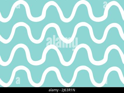 Le onde tracciano il pattern senza giunture. Illustrazione vettoriale astratta di Doodle Illustrazione Vettoriale