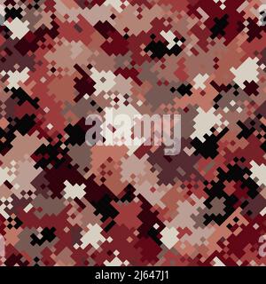 Colori blu cielo sfondo mimetizzazione uniforme di macchie di pixel Illustrazione Vettoriale