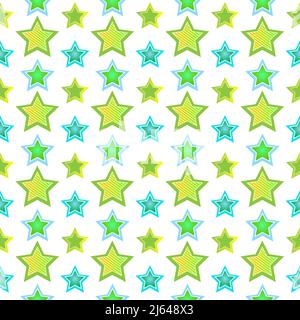 Modello con stelle grandi e piccole. Illustrazione vettoriale Illustrazione Vettoriale