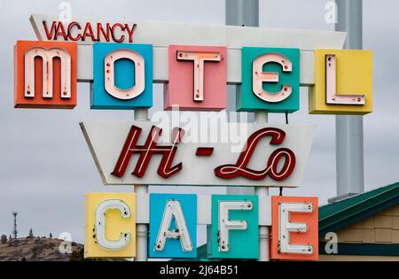 Motel Hi-lo Cafe, Weed, California Foto Stock