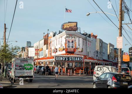 Luogo di nascita del primo panino philly cheesesteak Foto Stock