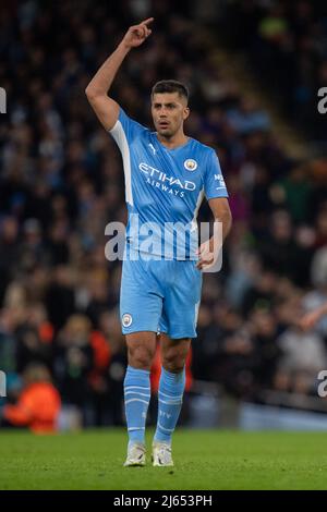 MANCHESTER, INGHILTERRA - APRILE 26: Ruben durante la semifinale della UEFA Champions League, partita tra Manchester City e Real Madrid al City of Manchester Stadium il 26 aprile 2022 a Manchester, Regno Unito. (Foto di SF) Credit: Sebo47/Alamy Live News Foto Stock