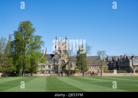 Merton College in primavera. Oxford, Oxfordshire, Inghilterra Foto Stock