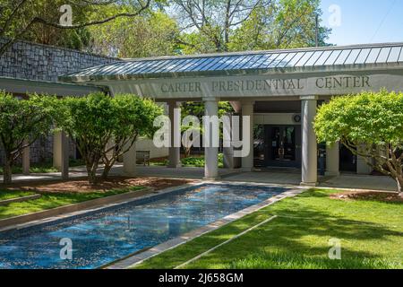 Il carter Presidential Center, che include la biblioteca e il museo presidenziale di Jimmy carter, ad Atlanta, Georgia. (USA) Foto Stock