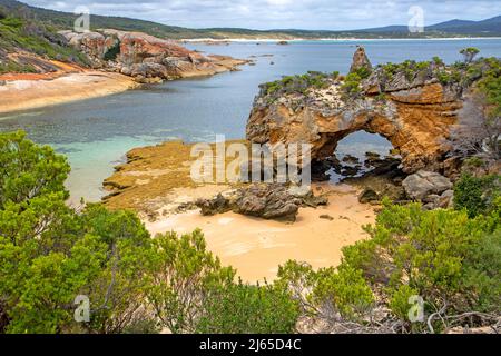 Stackys bight a Killiecrankie Bay, Flinders Island Foto Stock