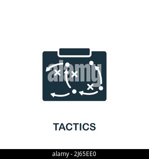 Icona tattica. Icona di motivazione monocromatica Simple Business per modelli, web design e infografica Illustrazione Vettoriale
