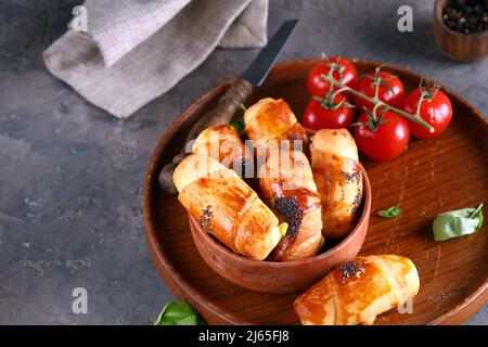 dolci fatti in casa bagel con antipasto di semi di papavero Foto Stock