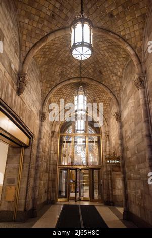 Lobby interna del Bowery Savings Bank Building a Manhattan, New York Foto Stock