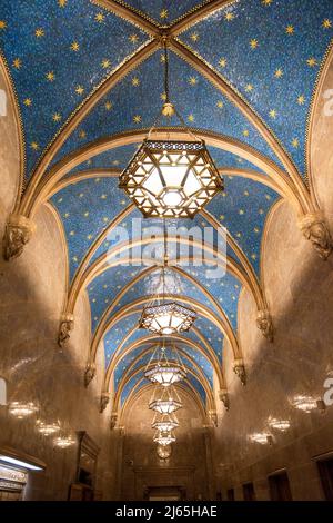 Lobby interna del Bowery Savings Bank Building a Manhattan, New York Foto Stock