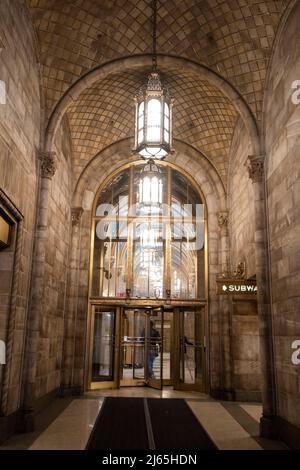 Lobby interna del Bowery Savings Bank Building a Manhattan, New York Foto Stock