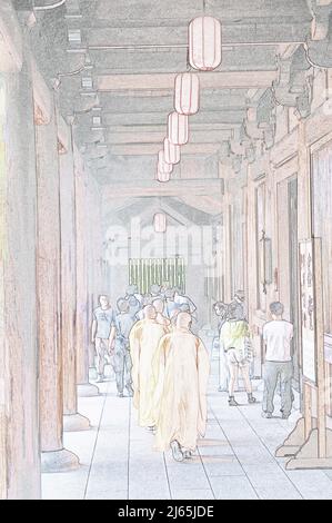 Illustrazione dell'implementazione del computer Foto Stock