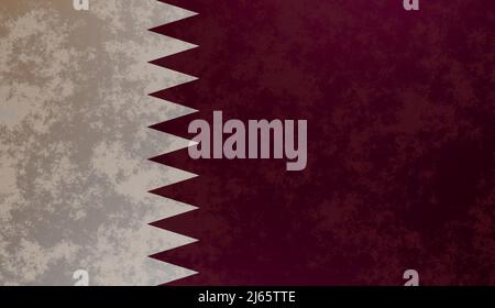 Qatar Bandiera grungy concrete 3D rendering Foto Stock