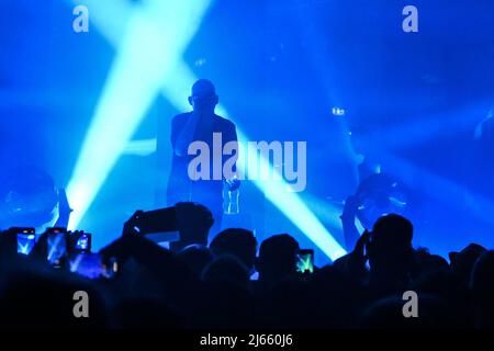 Andrew Eldritch durante il concerto delle Suore della Misericordia del 27th aprile 2022 presso l'Orion Club di Ciampino. Foto Stock