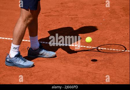 Monaco di Baviera, Germania. 28th Apr 2022. Tennis: ATP Tour - Monaco, Singoli, uomini, Round of 16. Molcan (Slovacchia) - Ruud (Norvegia). Casper Ruud in azione. Credit: Sven Hoppe/dpa/Alamy Live News Credit: dpa picture Alliance/Alamy Live News Foto Stock