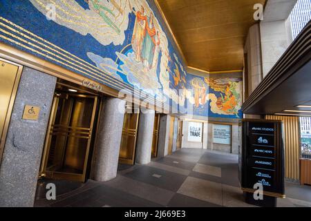 Ingresso agli NBS Studios a New York City USA Foto Stock