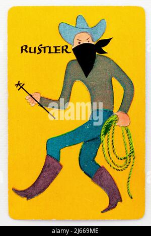 Carta da gioco Trail Drive - Rustler Foto Stock