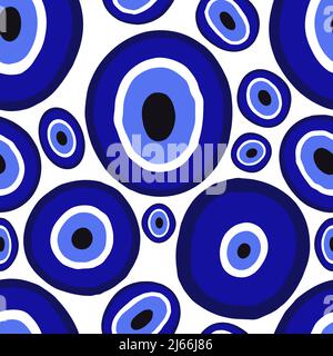 Estate senza cuciture magic malvagio eye pattern per tessuti e imballaggi e regali e carte e biancheria e carta da imballaggio Foto Stock