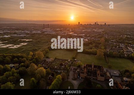 Scatto aereo di Croydon Skyline Foto Stock