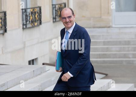 Parigi, Francia. 28th Apr 2022. Parigi, Francia, il 28 aprile 2022, Jean Castex, primo Ministro, Francis Loock/Alamy Credit: Loock francis/Alamy Live News Foto Stock