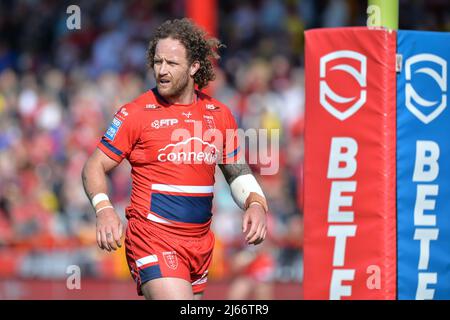 Kingston upon Hull, Inghilterra -23rd Aprile 2022 - Korbain Sims (16) di Hull Kingston Rovers. Rugby League Betfred Super League Round 10 Hull Kingston Rovers vs Wakefield Trinity al Sewell Craven Park Stadium, Kingston upon Hull, Regno Unito Dean Williams Foto Stock