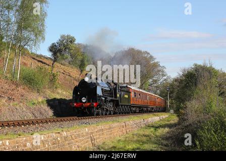 506 si allontana da Bewdley al muro di Tenbury il 22,4.22. Foto Stock