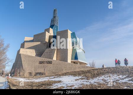 Marzo 23 2022 - Winnipeg Manitoba Canada - il museum del complesso dei diritti umani Foto Stock