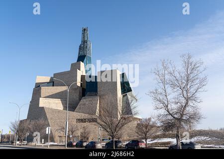 Marzo 23 2022 - Winnipeg Manitoba Canada - il museum del complesso dei diritti umani Foto Stock