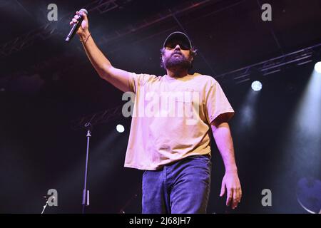 Roma, Italia. 28th Apr 2022. Tommaso Paradiso durante il Concerto Space Cowboy Tour 2022 all'Auditorium della conciliazione il 28th aprile 2022 a Roma. Credit: Independent Photo Agency Srl/Alamy Live News Foto Stock