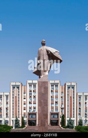 Monumento a Vladimir Lenin a Tiraspol, Transnistria Foto Stock