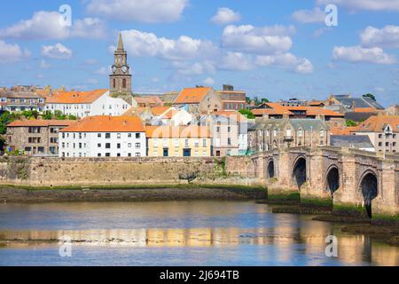 The Old Bridge (Berwick Bridge), Berwick upon Tweed (Berwick on Tweed), Northumberland, Inghilterra, Regno Unito Foto Stock