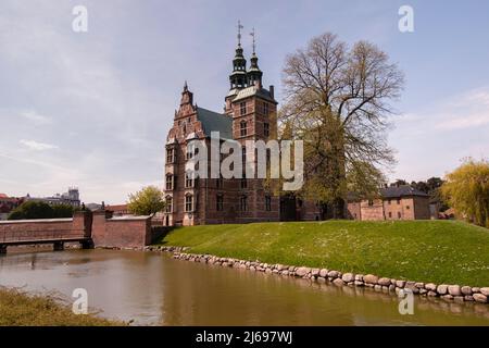 Castello di Rosenborg nel Giardino dei Re, Copenaghen, Danimarca Foto Stock