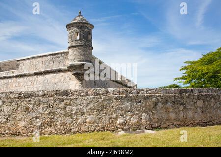 Mura esterne, Fort San Jose, Campeche, Stato di Campeche, Messico Foto Stock