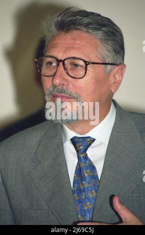 presidente rumeno Emil Constantinescu a San Francisco, CA, USA, 1998 Foto Stock