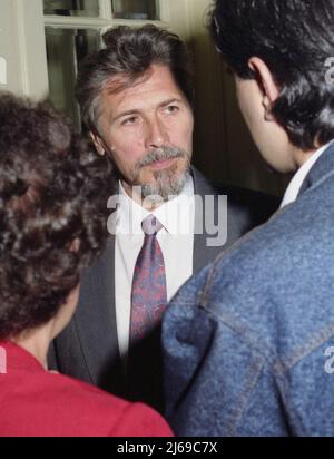 Politico rumeno, poi presidente, Emil Constantinescu, nel 1992 Foto Stock