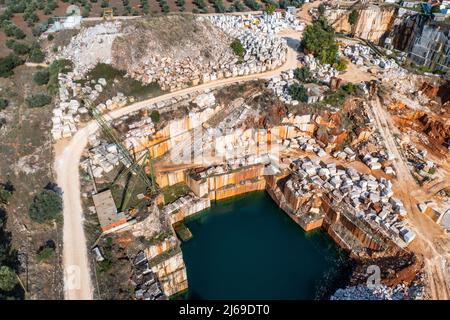 Cava di marmo a Estremoz, Portogallo Foto Stock