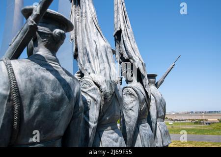 USA Arlington Virginia VA il United States Air Force Memorial per onorare il servizio degli uomini e delle donne che hanno servito nell'esercito dell'aviazione militare dell'U S Foto Stock