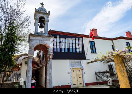 Chiesa di Aya Yorgi a Buyukada, la più grande isola delle Isole dei principi vicino Istanbul. E' una popolare destinazione turistica da Istanbul Foto Stock