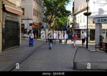 Scena di strada a Gibilterra Foto Stock